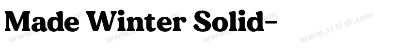 Made Winter Solid字体转换